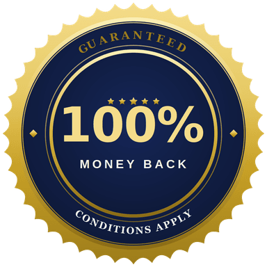 100% money-back guarantee, conditions apply